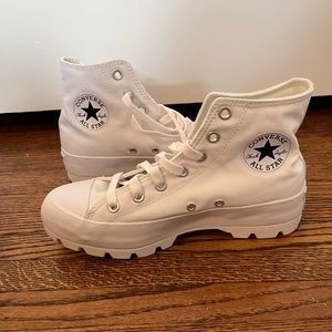 High top, platform, white converse